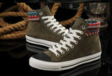 Ethnic Army Green Storm High Top Shoes