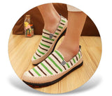 In the Forest Striped Slip Ons